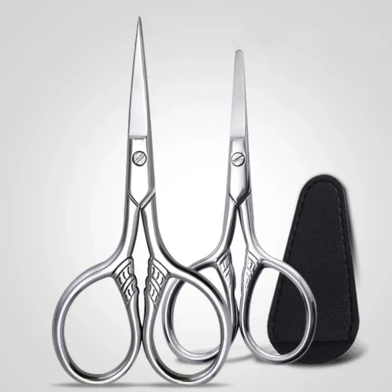 1 pcs stainless steel small makeup eyebrow scissors for manicure nail cuticle beard and mustache trimmer nose tool for hair