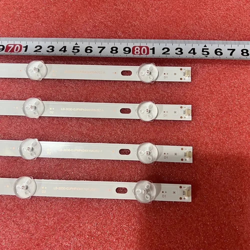 Striscia di retroilluminazione a LED 10LED per 43PUS6554/62 43PUS6504/12 43PUS7555 43PUS7505 43PUS6754 43PUS7304 LB-3030-GJPHP434X10AUS2-X