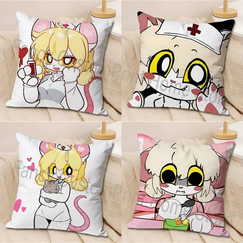 T-Terrible Mouse L-Lorna Pillow Cases for Bedroom Living Room Sofa Home Decor Polyester Cushion Cover with Zipper