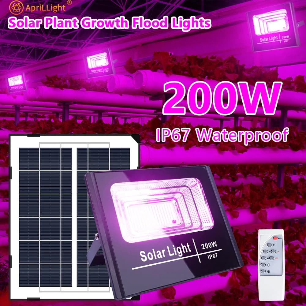 Plants Light 200W Led Solar Grow Light IP67 Phyto Lamp Full Spectrum Lamp Hydroponic lamp Serra Seeds of flowers Grow the curtain.