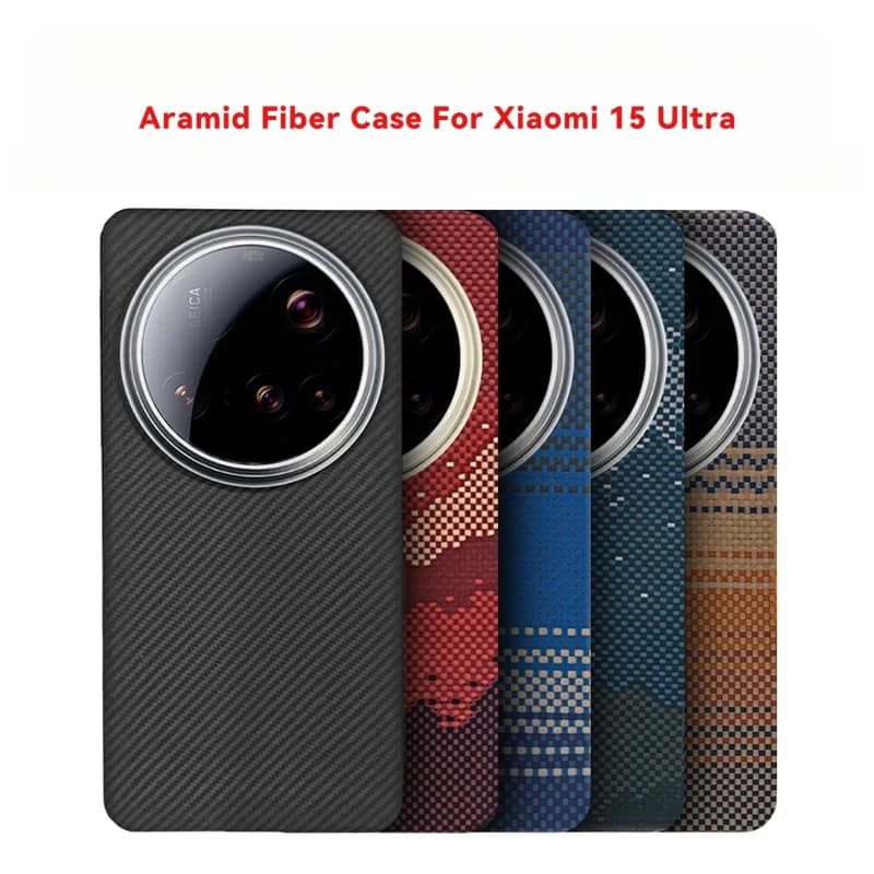 Per xiaomi 15 custodia in fibra di carbonio ultra e fibra di aramide Kevlar 600d magsafe copertura sottile leggera ultrasottile