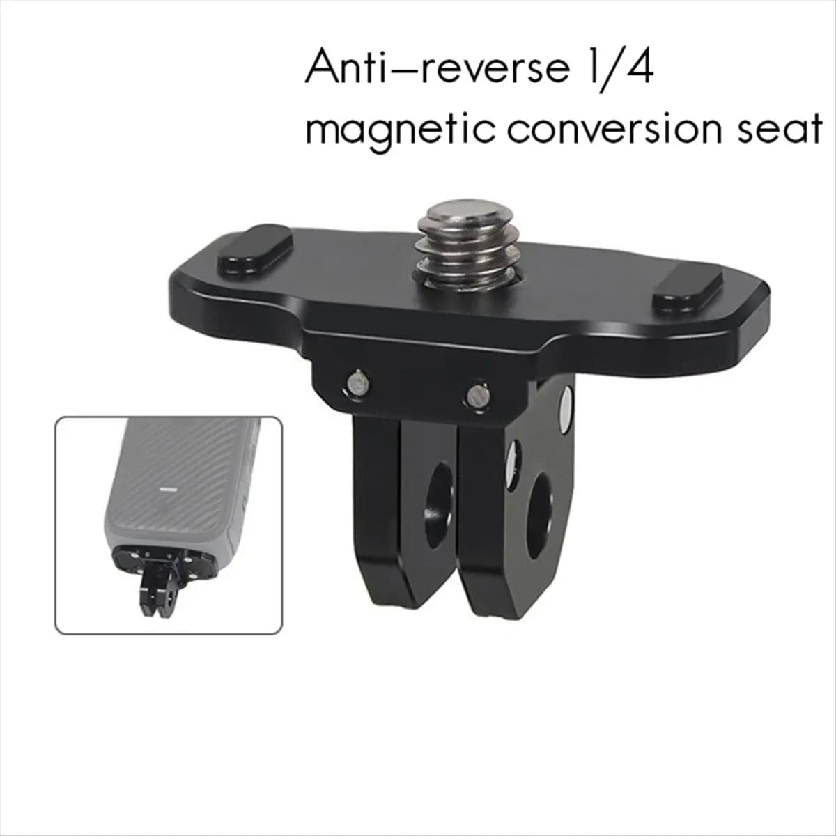 【Wholesale】 For X4 Gopro13 Aluminum 1/4 Magnetic Base Mount Tripod Adapter Foldable Action Camera Bracket