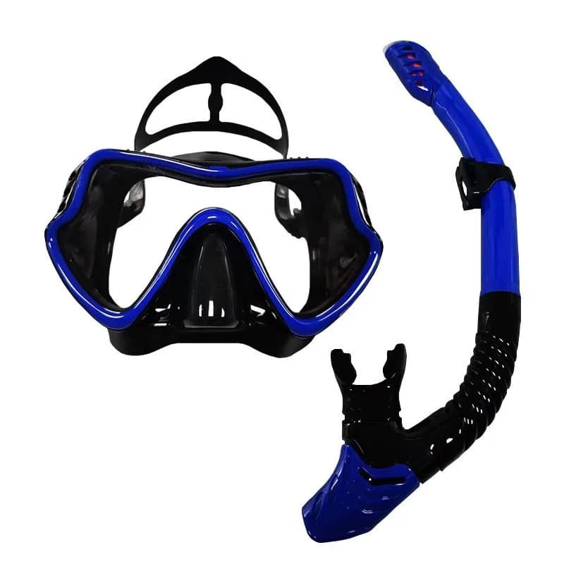 New diving goggles snorkeling snorkel set men's and women's large frame silicone mask diving mask diving glasses