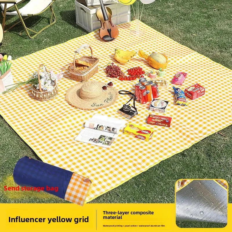 Tappetino da Spiaggia Impermeabile Senza Sabbia, Coperta da Picnic Portatile Leggera per Campeggio, Viaggi, Prato, Escursionismo, Accessori per Tenda