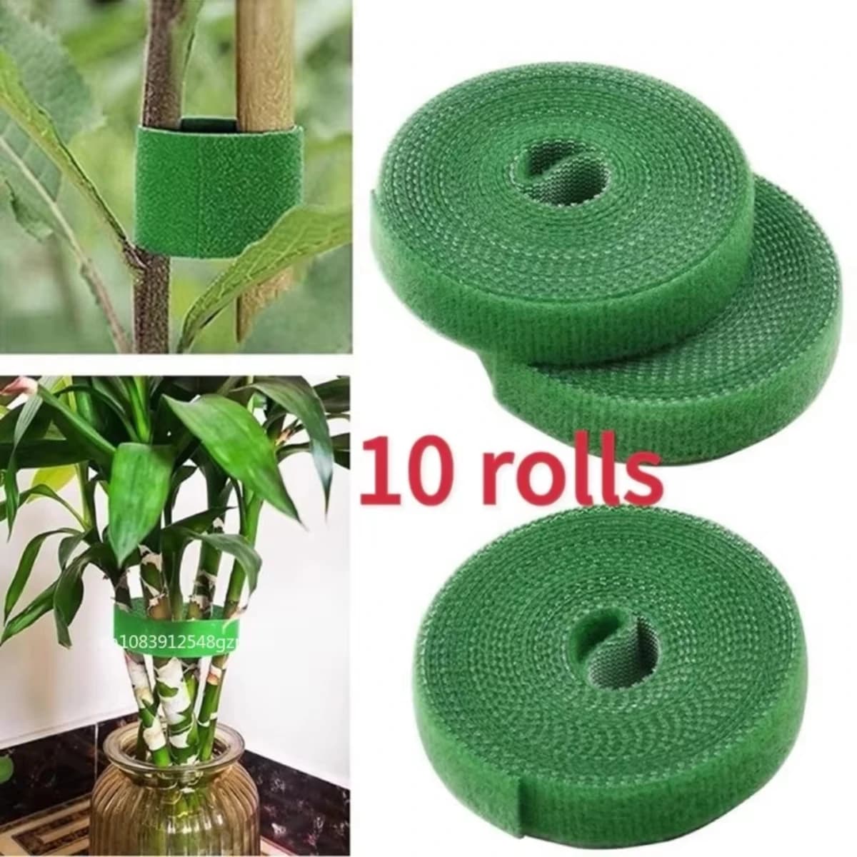 4 Rotoli di Fascette in Nylon per Piante, Nastro Adesivo Regolabile Riutilizzabile per Supporto Piante, Accessori per Giardino e Casa