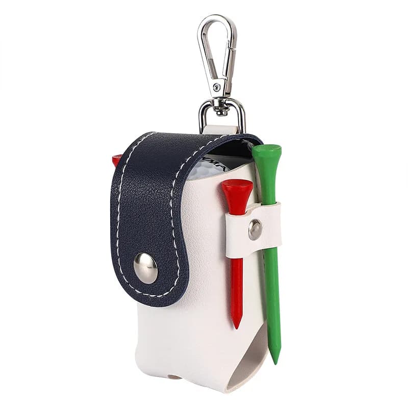 Borsa per Palline da Golf Color Block, Portachiavi da Cintura per Esterni, Mini Custodia Protettiva Portatile per Palline da Golf