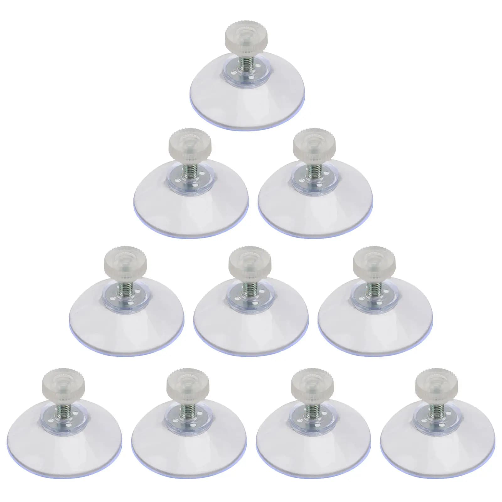 10Pcs Transparent Screw Suction Cups Strong Adhesion for Glass Windows Mirrors Manual Tightening Sucker Hooks Home Dorm Hotel
