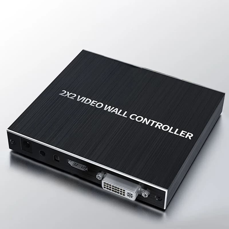 Controller da parete video HDMI 2x2 HD 1080P 1X2 1X4 1X3 3x1 4X1 Processore di cucitura multi schermo 4 TV Splicing Box Splicer 180 ° Vibrazione