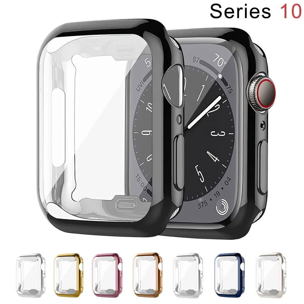 Cover Per Apple Watch Custodia 44mm 40mm 45mm 41mm 42mm 46mm 38mm protezione schermo paraurti in silicone iwatch serie 3 4 5 6 se 7 8 9 10