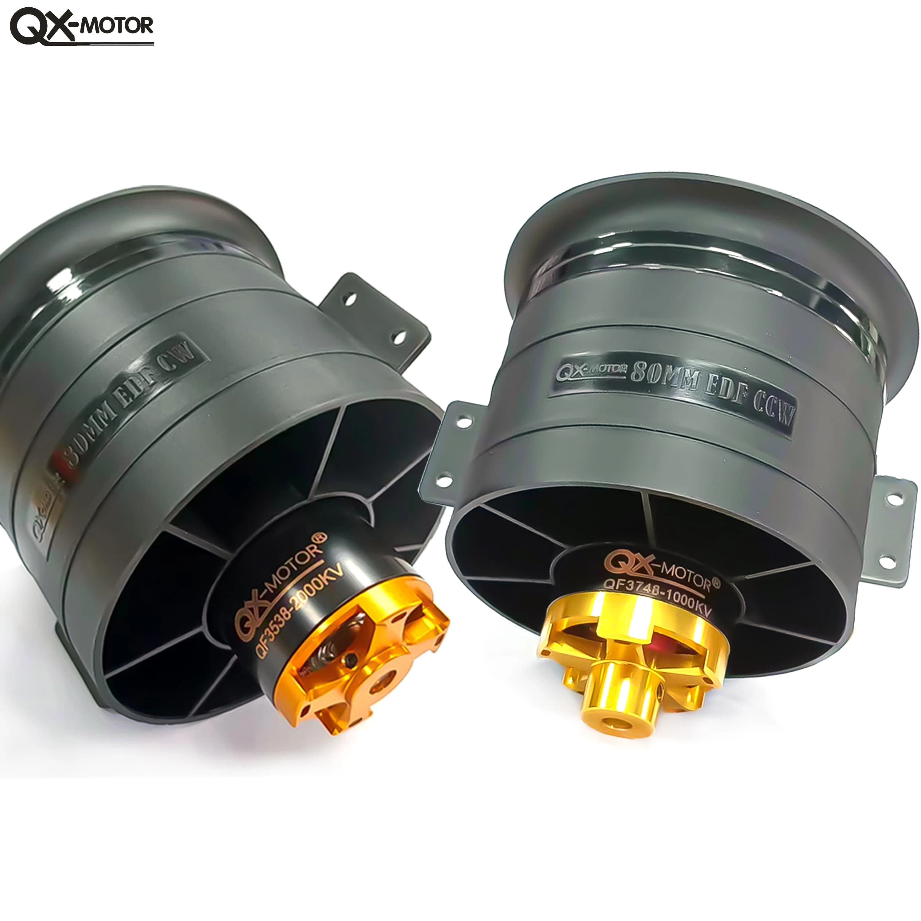 ESC QX-MOTOR 80A/120A e ventola EDF da 80 mm a 12 pale per elicotteri RC, quadricotteri e droni multiasse