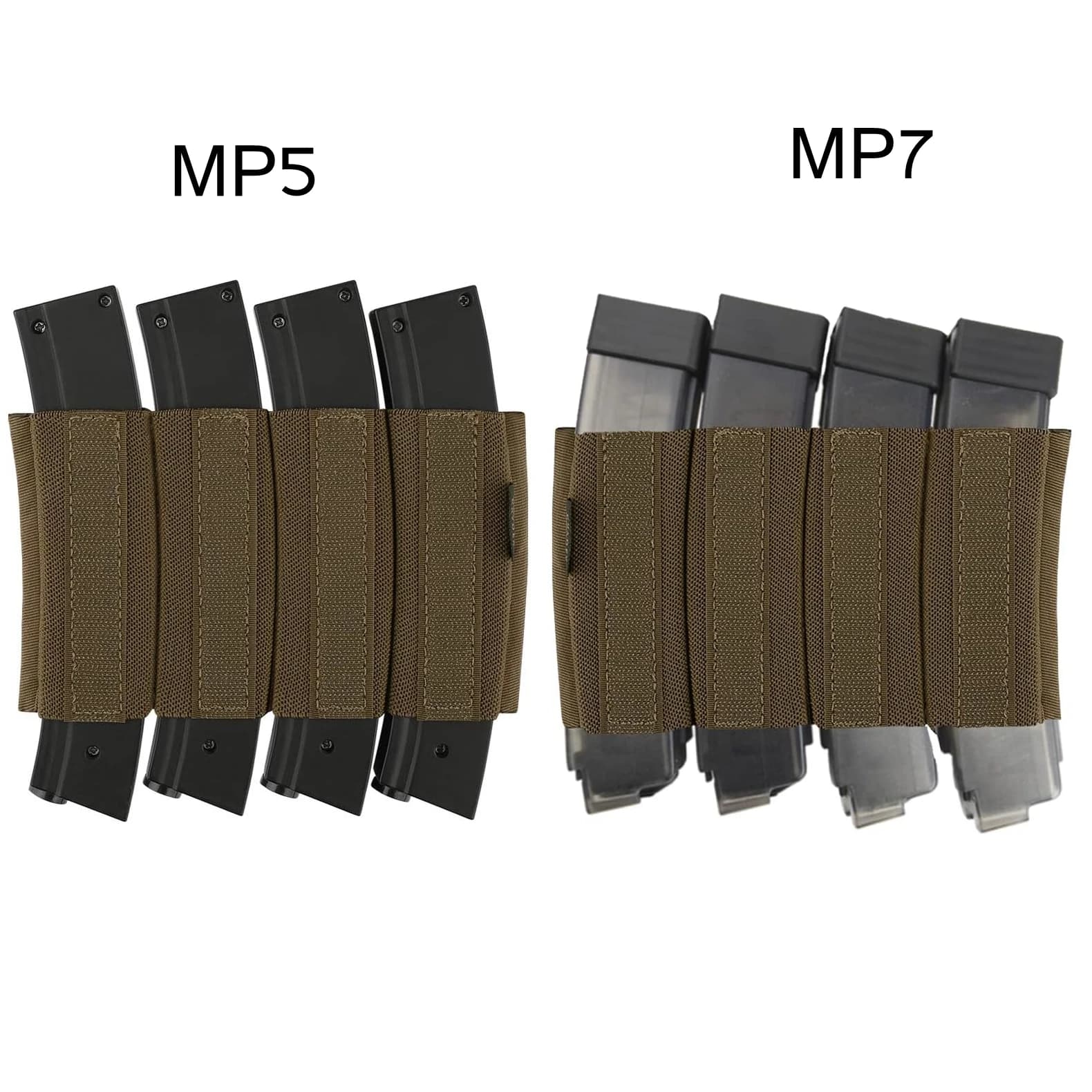 Portariviste MP5 / MP7 con elementi di fissaggio a gancio per gilet pettorale MK3 e MK4 Accessorio per gilet con gancio e anello da caccia