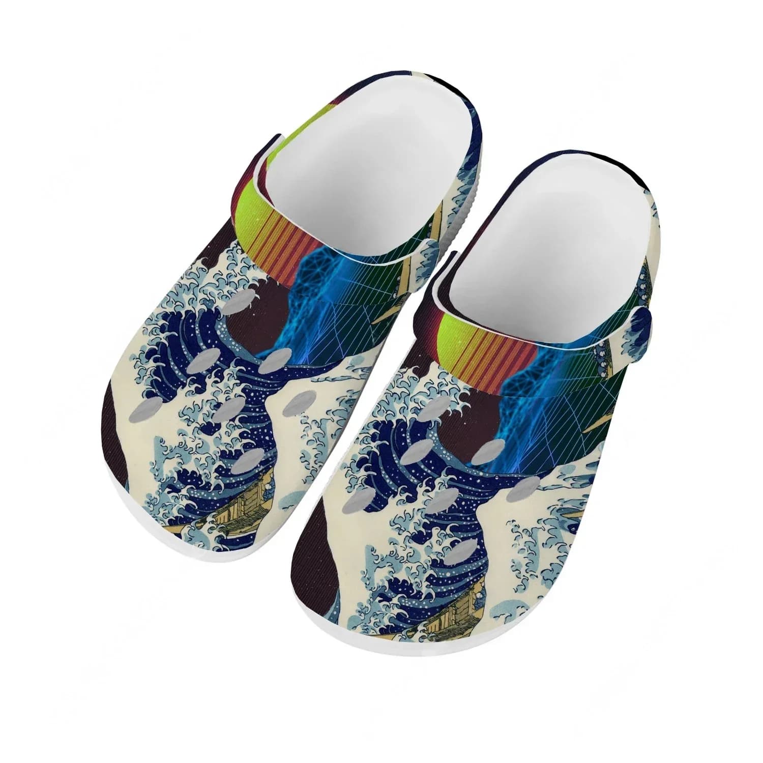The Great Wave Off Kanagawa Scarpe Acquatiche Uomo Donna Comode Ciabatte da Giardino Personalizzabili Sandali Traspiranti con Fori per la Spiaggia