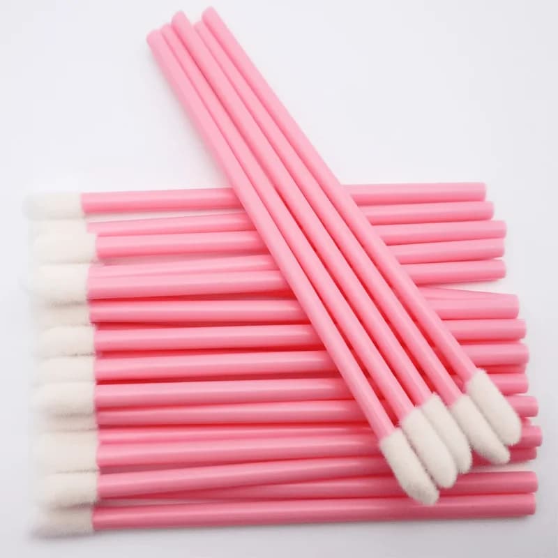 50Pcs Diposable Lip Brush Makeup Mascara Wands Lipstick Micro Brushes Applicators Cleaner brushes makeup tools new hotting