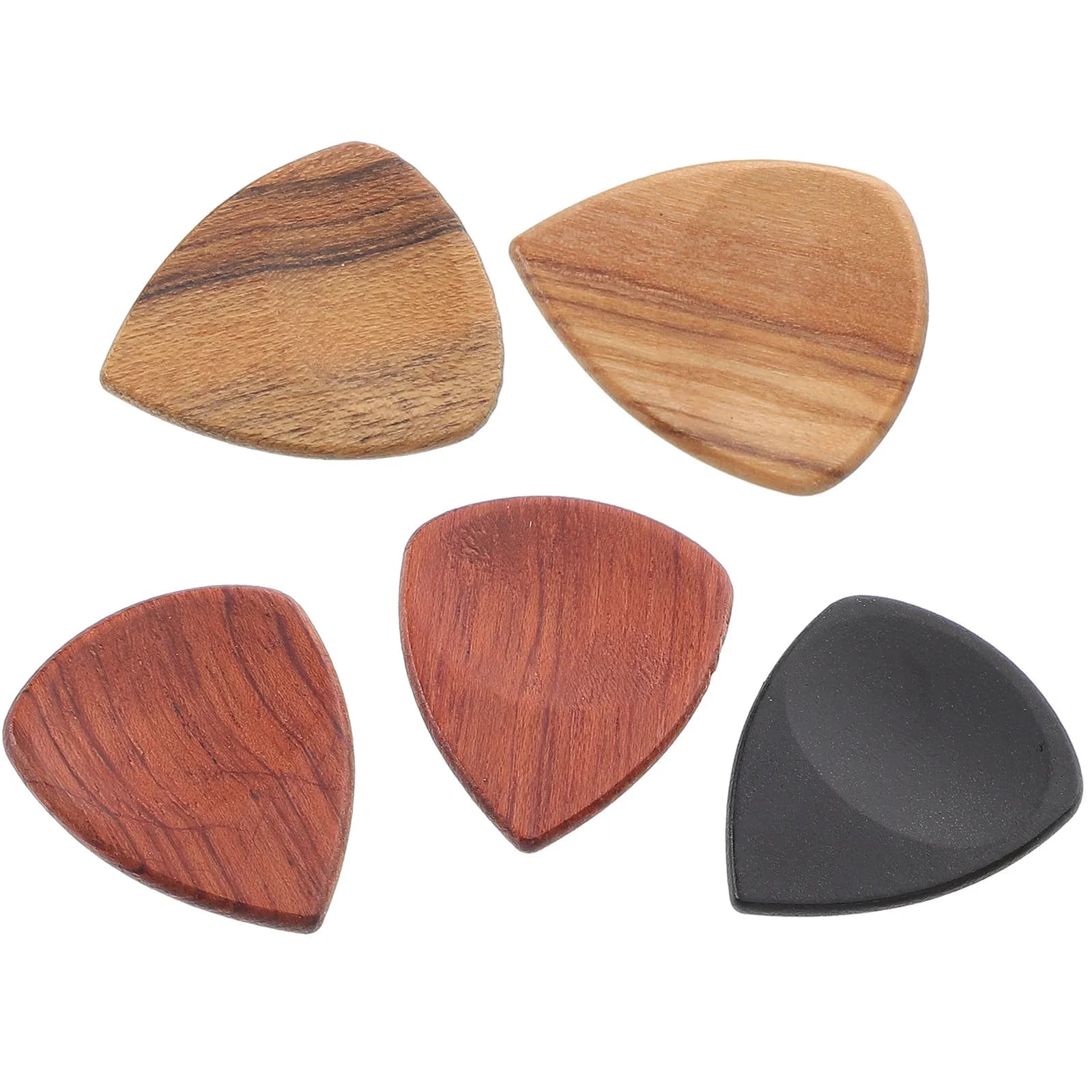 Set di 5 Plettri in Legno Massiccio per Chitarra, Ricambi Professionali per Chitarra Elettrica e Acustica