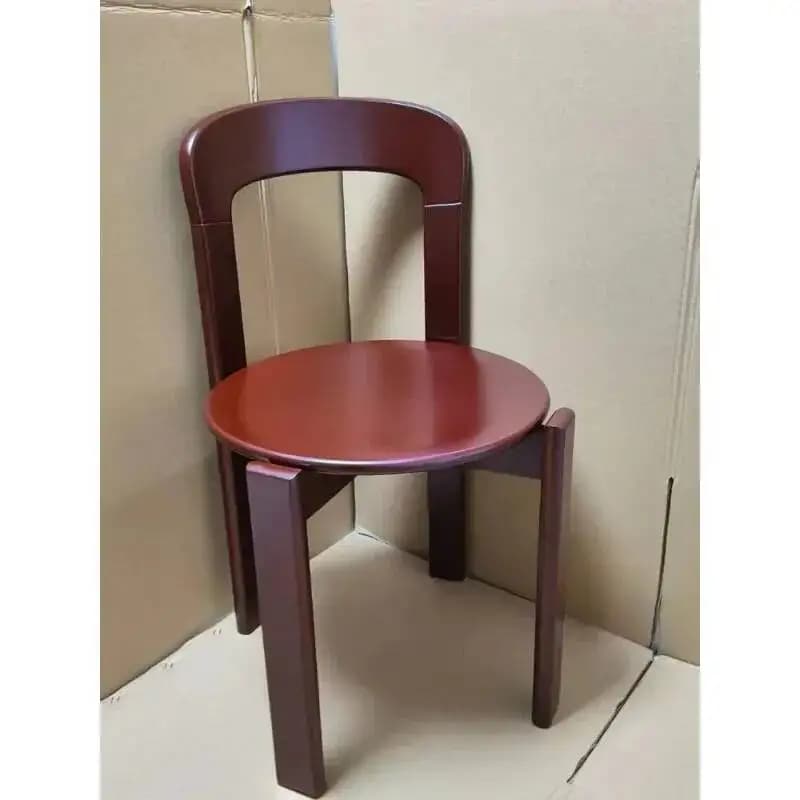 Sedia da Pranzo Rey in Legno Massello Stile Nordico, Sedia d'Accento per Soggiorno, Liscia e Confortevole, Artigianato in Legno Termoformato