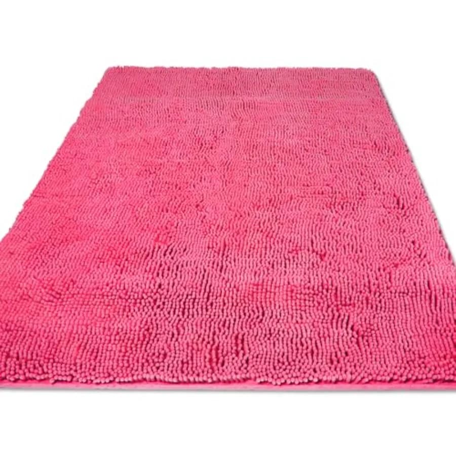 Tappeto da Bagno Grande in Ciniglia Spessa, Tappetino Lungo Assorbente e Lavabile, Tappeto Extra Large Antiscivolo Morbido per Bagno