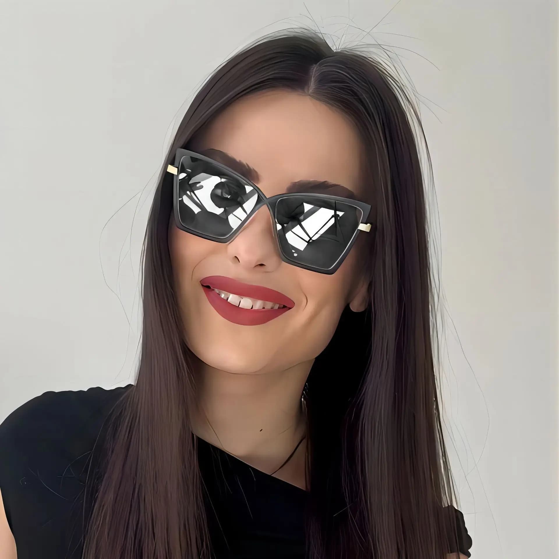 Occhiali da Sole Vintage Quadrati per Donna e Uomo, Occhiali da Sole Rettangolari, Occhiali da Sole Cat Eye per Donna, Occhiali da Sole per Uomo e Donna