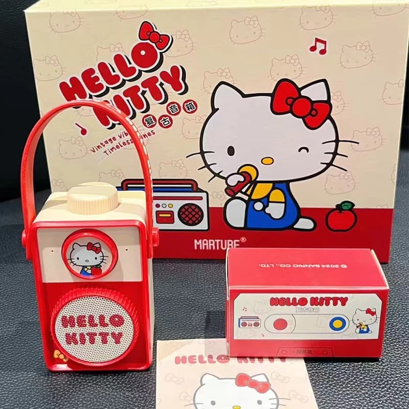 Altoparlante Bluetooth Portatile Mini Stile Bevanda Cosplay Anime Sanrio Hello Kitty Kuromi, Ornamento da Scrivania Kawaii, Regalo per le Feste