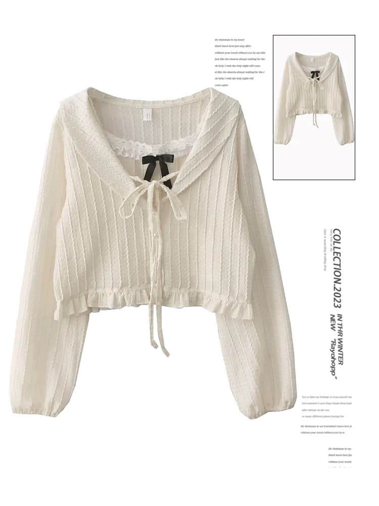Camicie e camicette albicocca da donna Y2k Harajuku anni '90 estetica 2000s camicia o-collo a maniche lunghe alla moda elegante Top abbigliamento Vintage