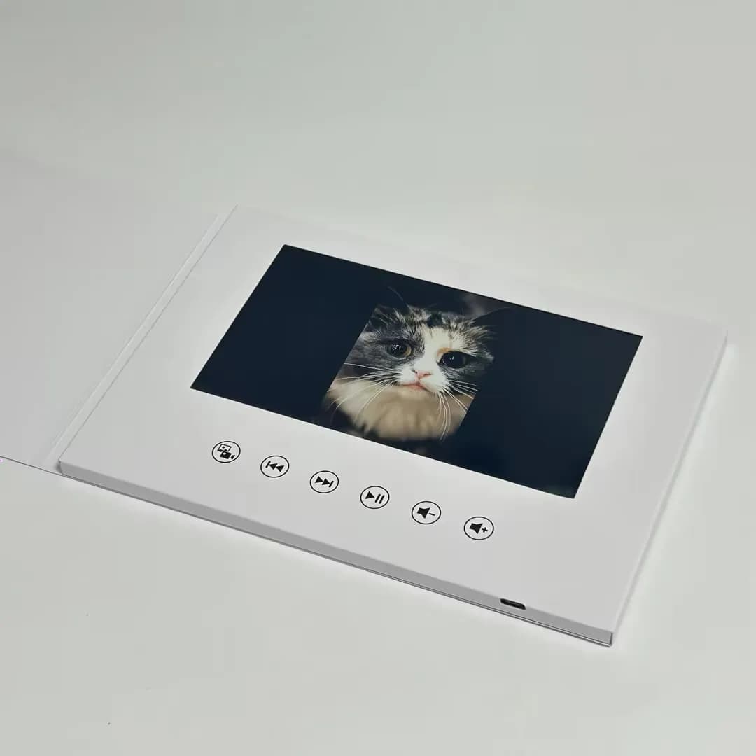 7 inchs Birthday Video Book Card 4GB Lcd Invitation Gift Music Greeting Card Upload Videos Photos Wedding Invite Digital frame