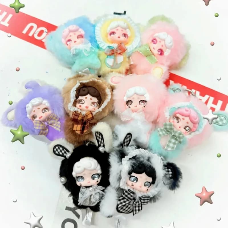 Authentic Spot Luckydiernai Sticker Series Plush Blind Box Cute Trendy Toy Bag Pendant Doll Birthday Gift