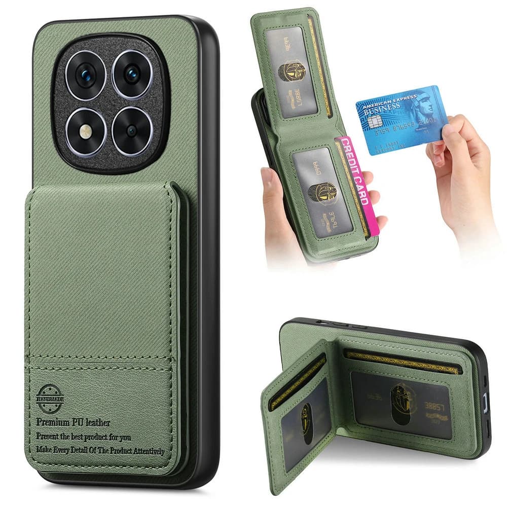 Custodia di Lusso per Xiaomi Redmi Note 14 Pro Plus 5G 4G RFID in Pelle con Porta Carte, Cover Posteriore per Mi Phone Redmi 14c 13c Note14 Pro+ Portafoglio Etui