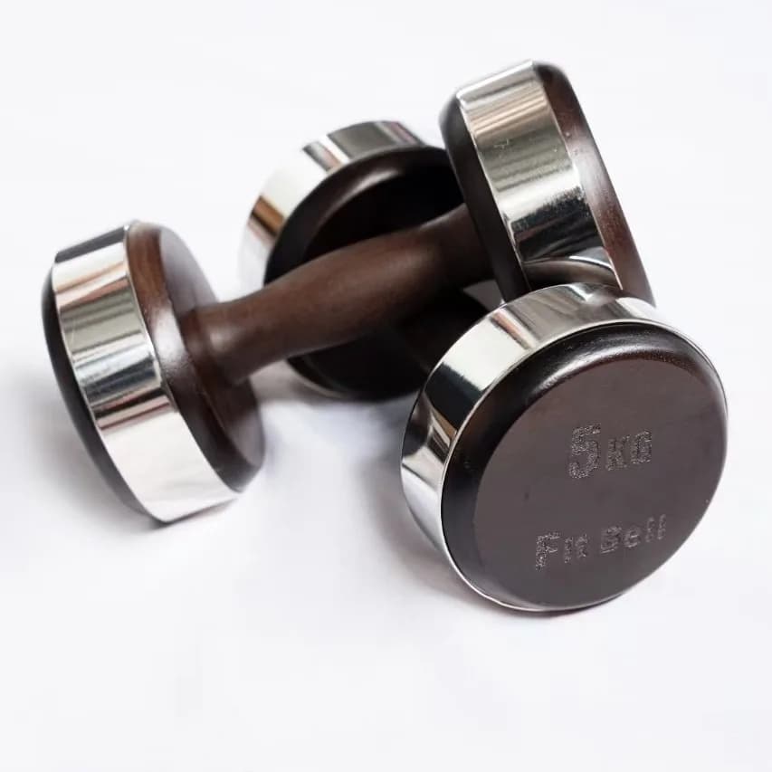 Nuovo design 1-5 kg Manubri intelligenti Attrezzatura da palestra Manubri di lusso in legno inossidabile per uso domestico commerciale