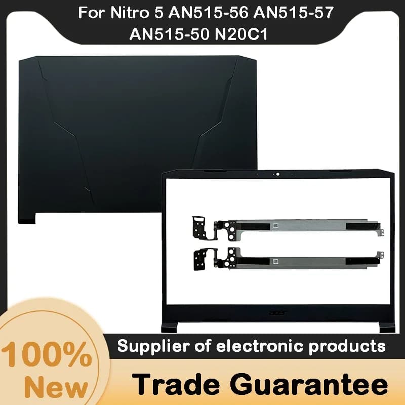Nuovo per Kailxuling Nitro 5 AN515-56: Cover Posteriore LCD / Cornice Anteriore / Cerniere per Laptop AP3AT000210 60.QBAN2.00