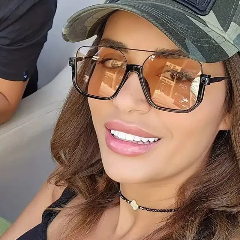 2026 New Man Woman Sun Glasses High Quality UV400 Sunglasses Unisex Double Beam Design Half-Frame Sunnies Fashion Versatile Shade Square large Frame Sunglasses