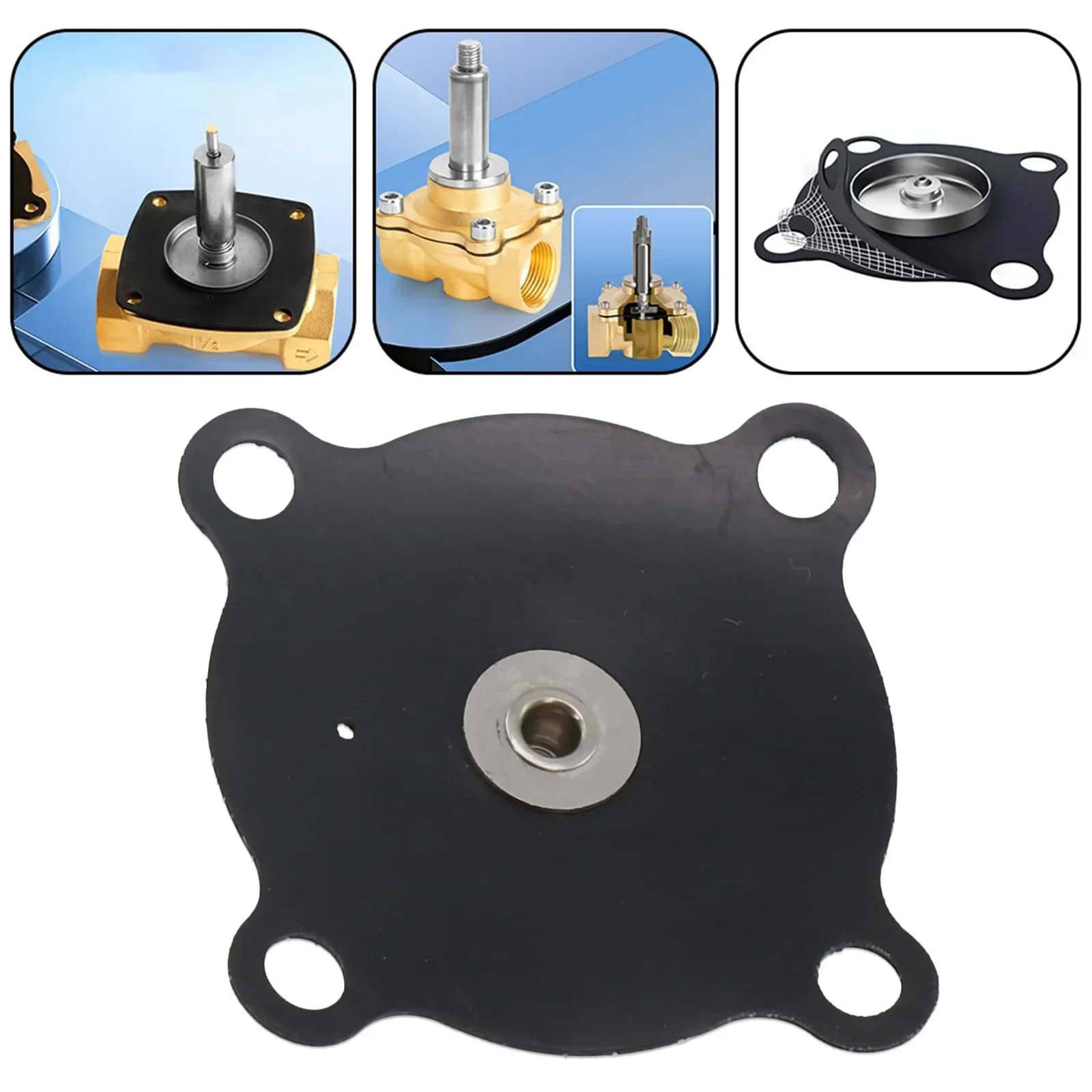 Guarnizione dell'anello di tenuta dell'ingresso dell'acqua dell'elettrovalvola Membrana della valvola elettromagnetica per guarnizione in gomma dell'elettrovalvola da 1/2", 3/4"(2)