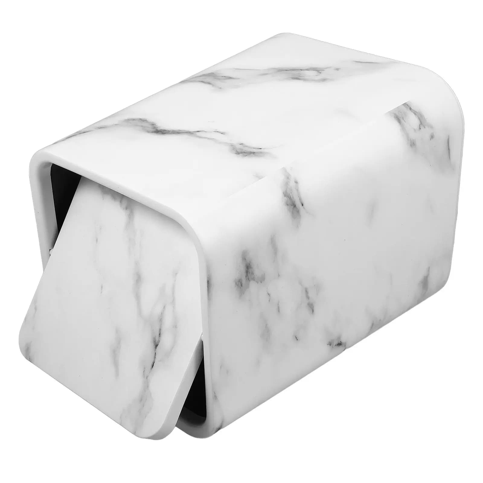 Elegante Coperchio per Cestino con Motivo Marmorizzato per Cucina, Bagno, Soggiorno, Ufficio, Contenitore per Rifiuti Facile da Pulire