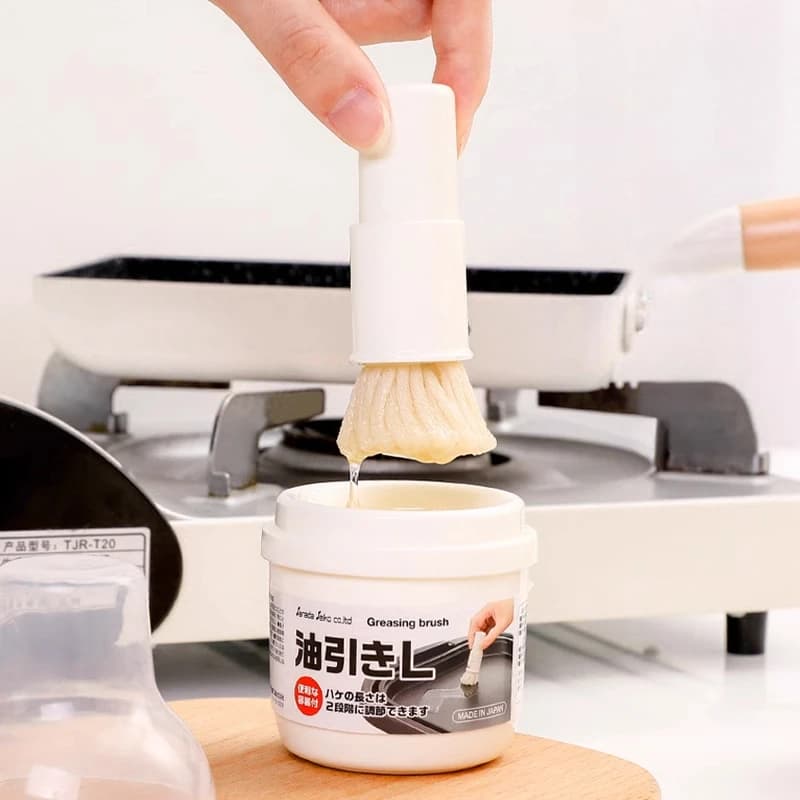 Spazzola per barbecue con bottiglia Spazzola per olio resistente alle alte temperature per la casa Strumenti di cottura in silicone per uso alimentare Spazzola per bottiglia di olio per barbecue
