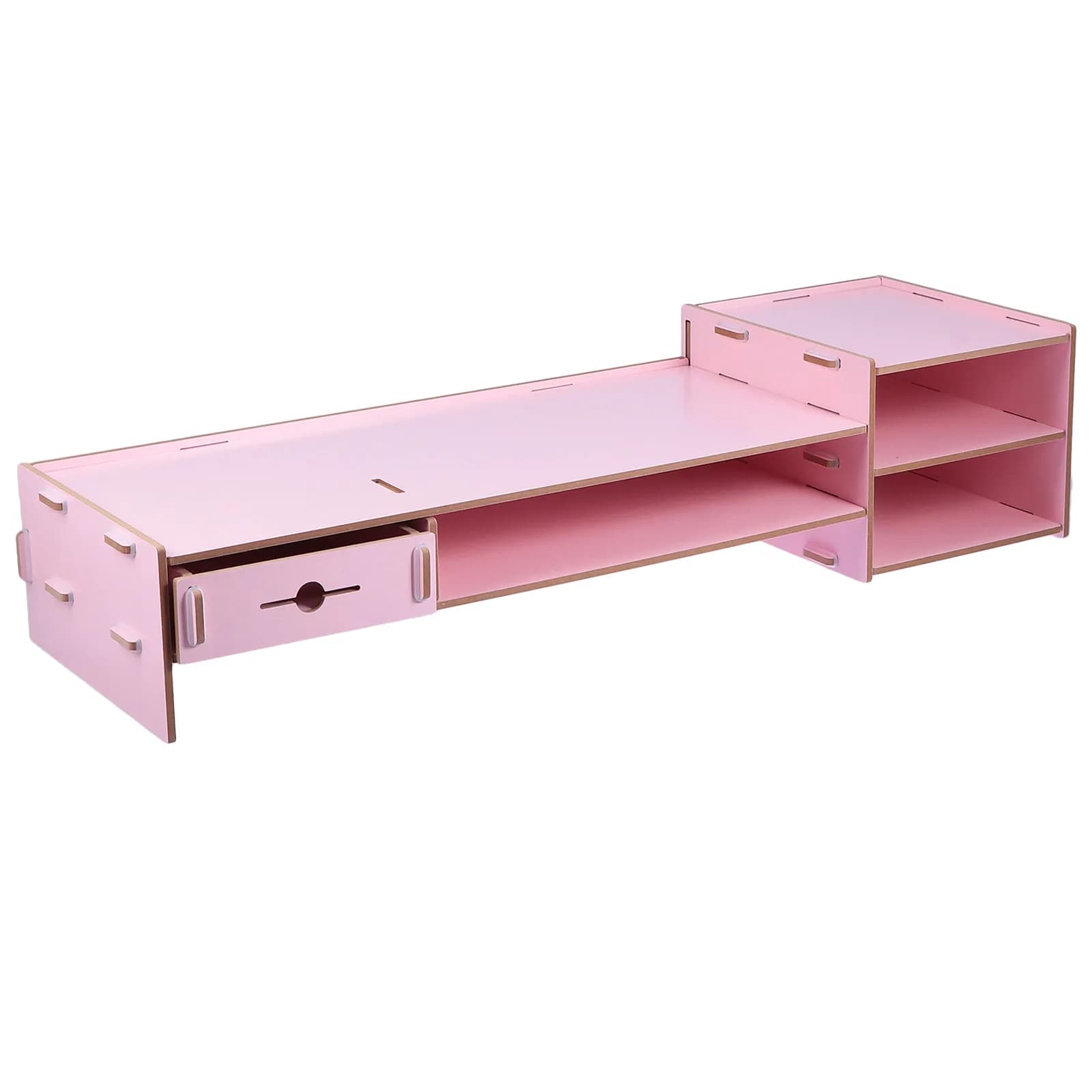 Desk Monitor Support with Storage Box, Computer Screen Stand in Durable Material, Office and Home Desk Organizer, Practical