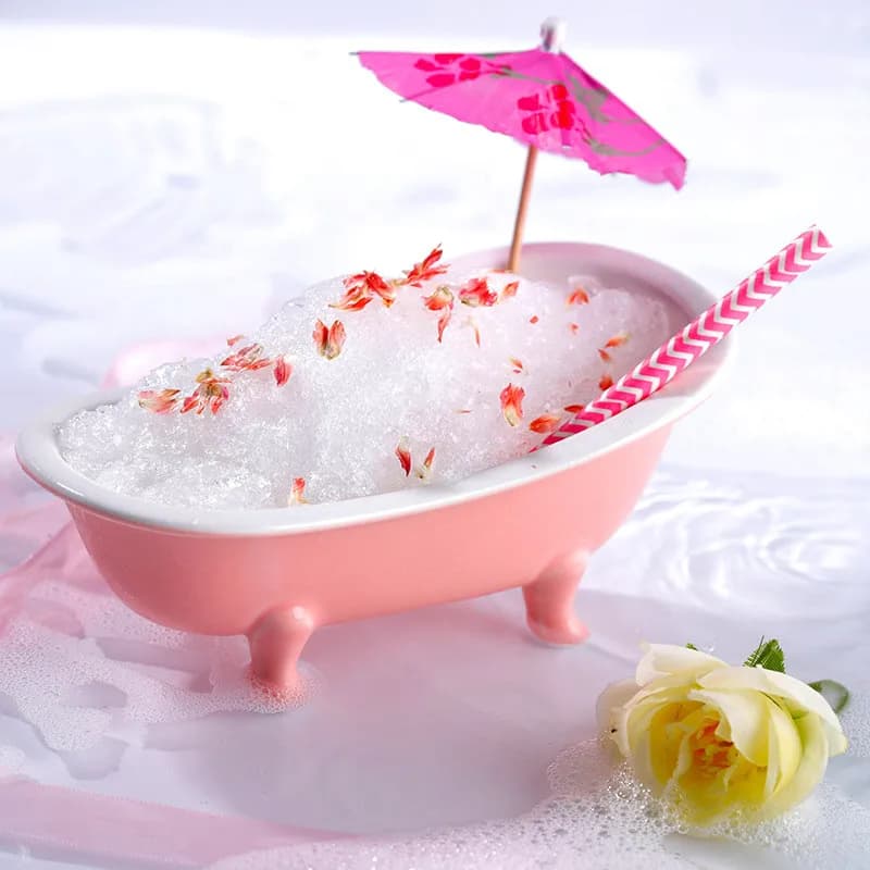 Bicchiere da Cocktail creativo 3D vasca da bagno in ceramica bicchieri da Cocktail vasca rosa tazza da vino Hawaii Tiki Mug bevanda fredda frullati torta da Dessert
