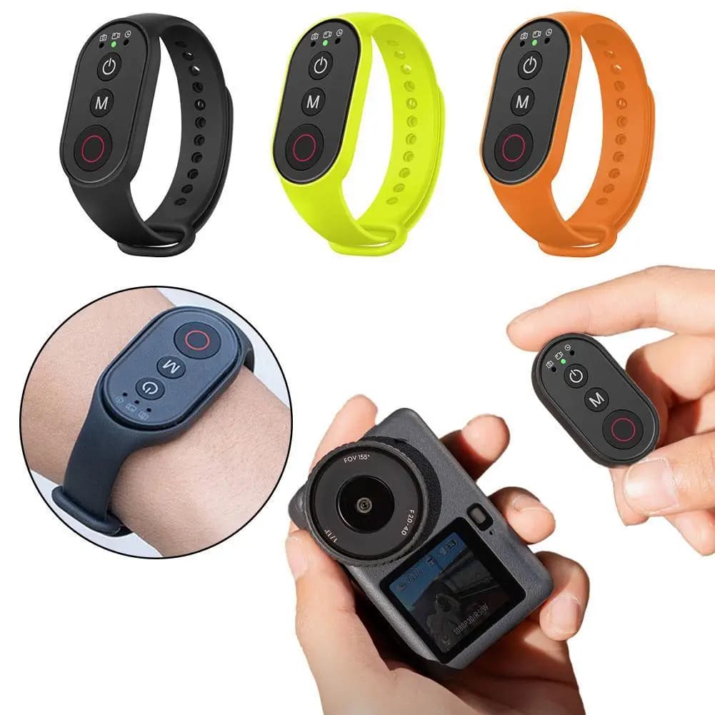 Bluetooth remote control for DJI Action6/5/4, portable remote control with wrist strap for camera accessories Insta360 Ace Pro 2