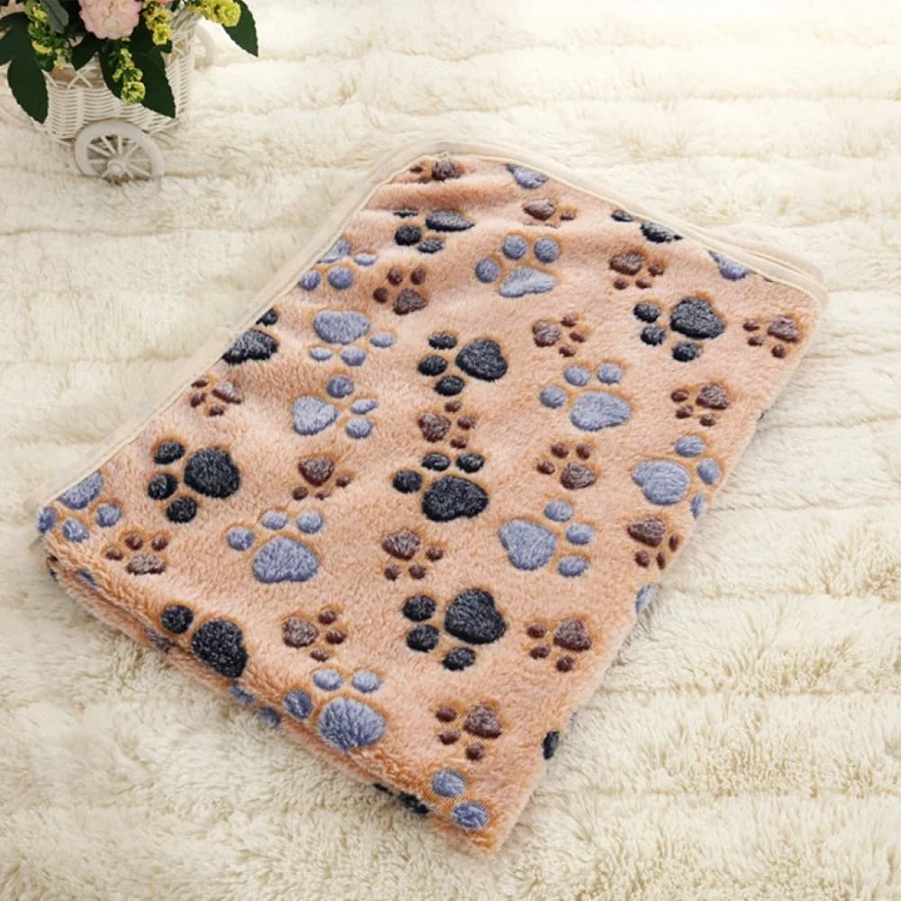 Coperta per animali domestici con motivo a zampa di cane, delicata sulla pelle, soffice e calda, adatta a cani e gatti, coperta universale per dormire.