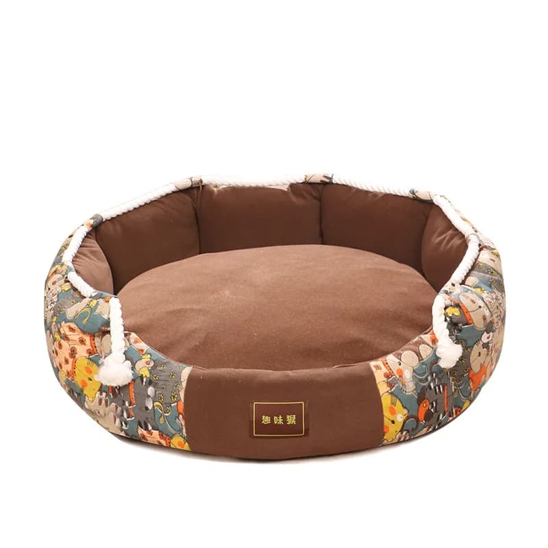 Letto per cane gatto Pet cuccia rotonda medio piccolo cane divano letto cuscino Pet calmante cane letto casa forniture per animali accessori