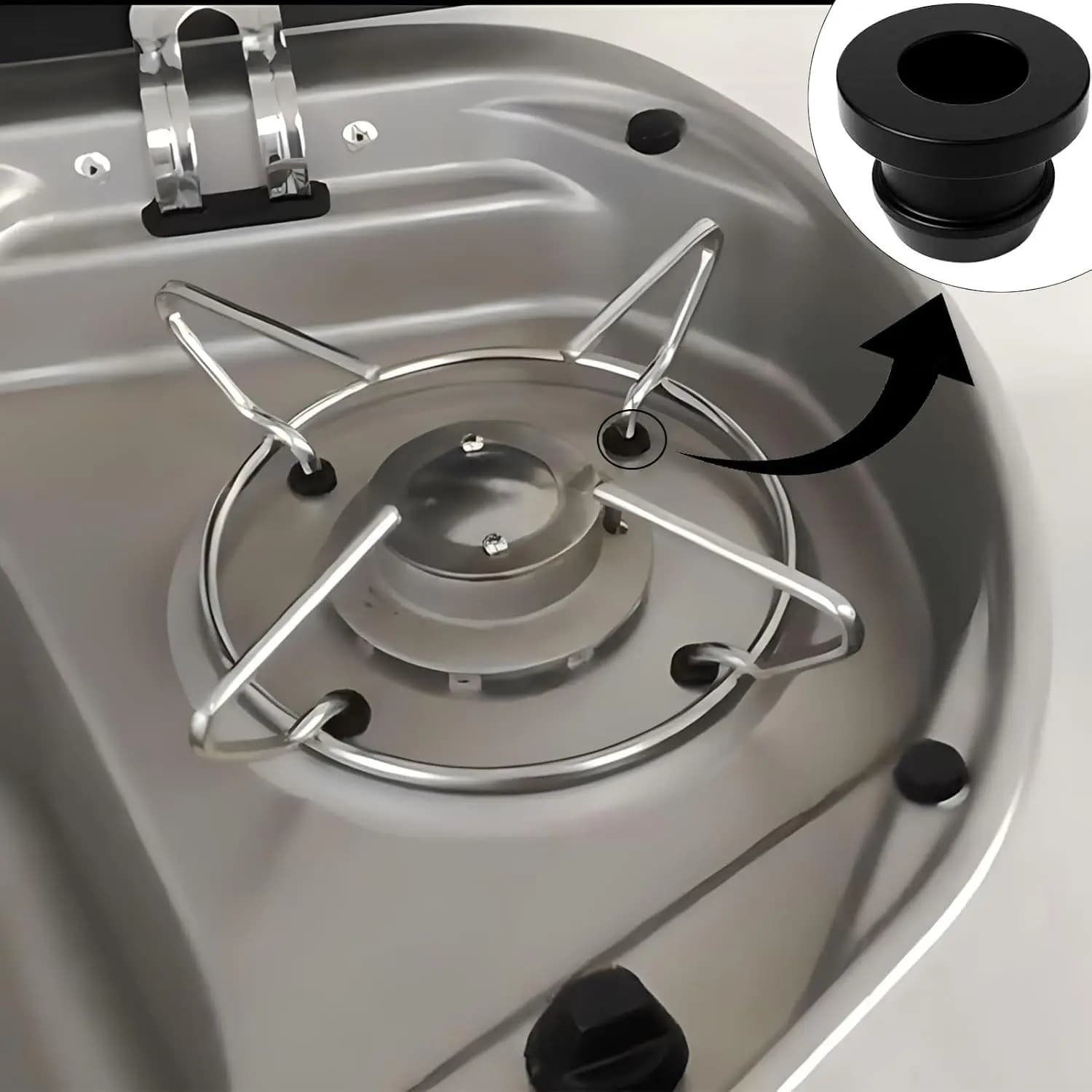 8 pezzi camper stufe tappo in gomma passacavo manicotto padella piano cottura per camper roulotte camper furgone rimorchio accessori parti camper 44990000122