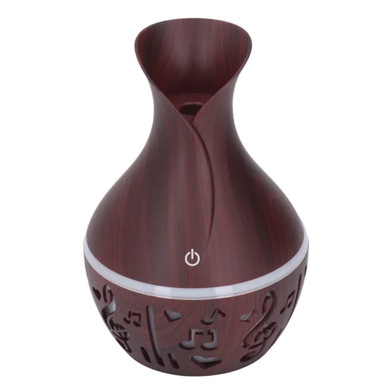 Aromatherapy Diffuser 300ml USB Powered Wood Grain Ultra Quiet LED Night Light Desk Humidifier For Home Office Hotel