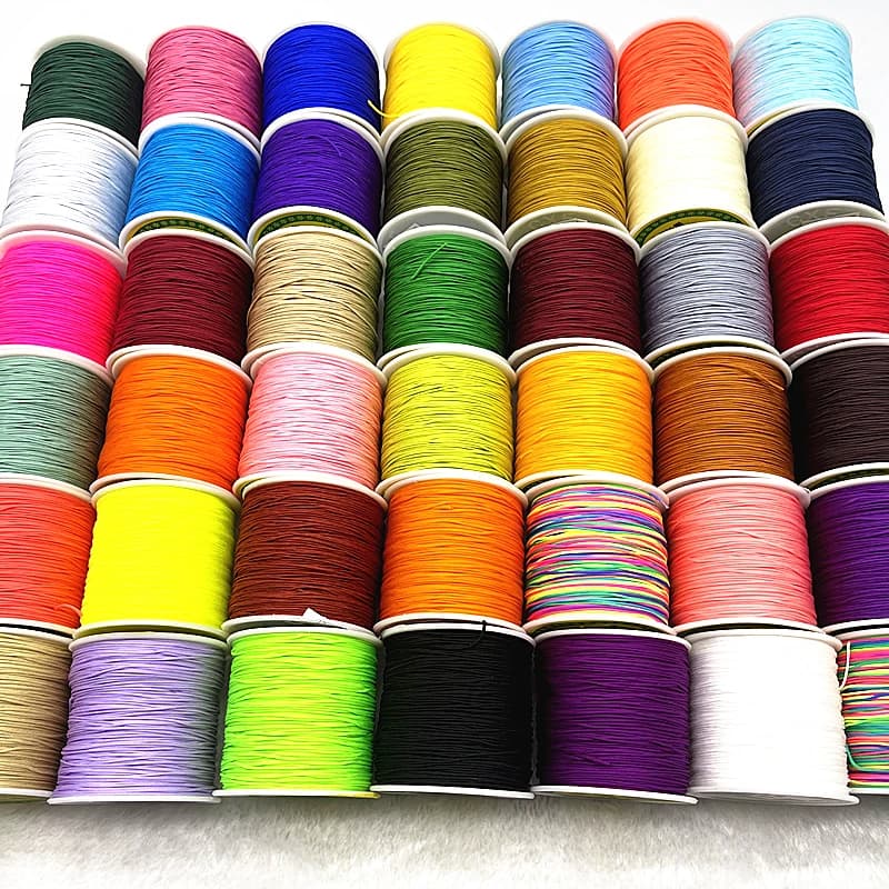 HOT 0.4/0.8/1.0/1.5mm Nylon Cable Wire Node Chinese Macrame Cable Bracelet Braided String FAI FROM YOU Nappe That Borda Wire