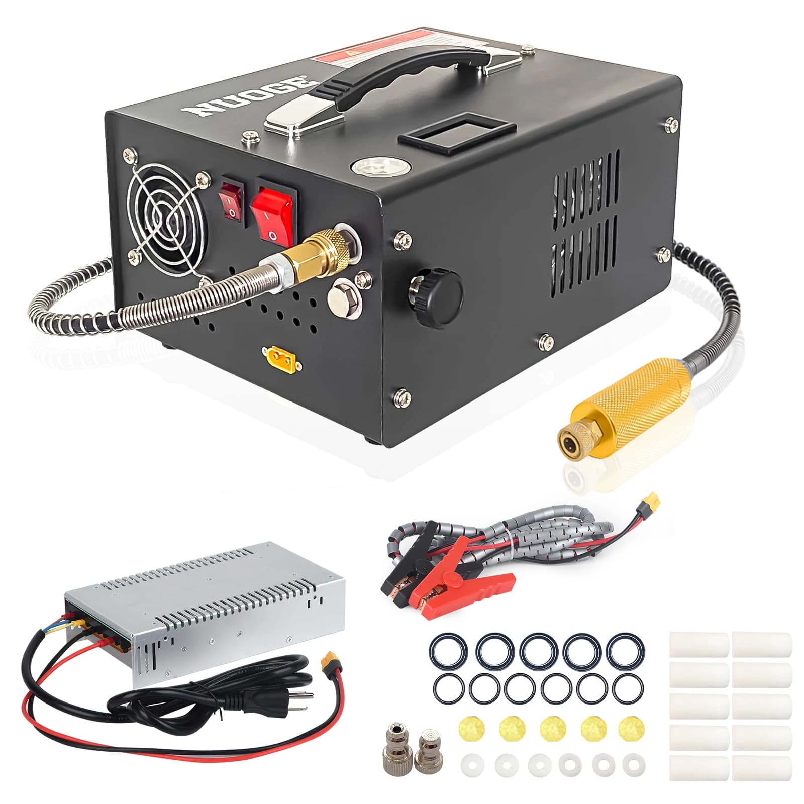 4500Psi Portable PCP Air Compressor Pump 30Mbar 12VDC/110V High Pressure Diving Bottle without Oil/water
