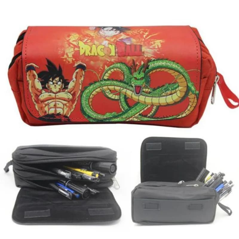 Animation Dragon Ball Pen Bag Wukong Cartoon Creative Student Stationery Box Large Capacity Storage Pencil Bag Festival Gift
