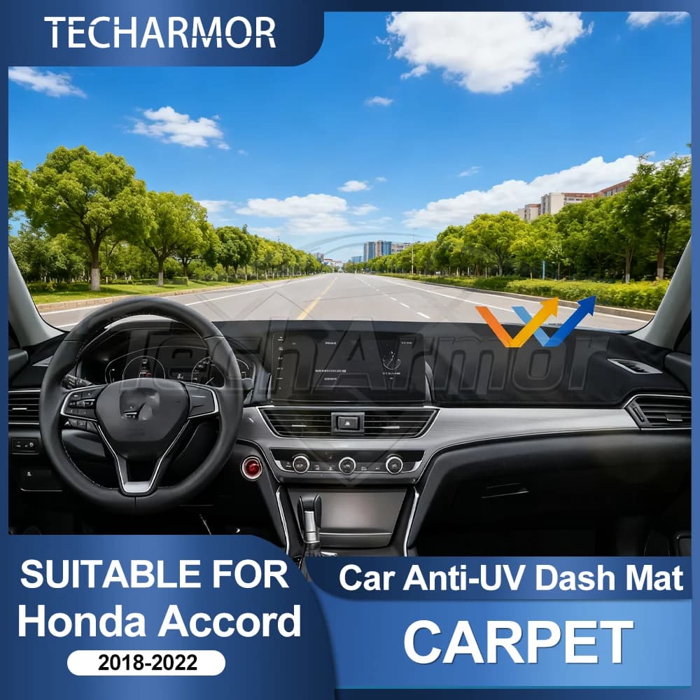 Cruscotto dell'automobile Della Copertura Pad Per Honda Accord 2018-2022 Parasole Protezione Anti-Uv Cruscotto Zerbino antiscivolo Pad Auto Accessori Interni