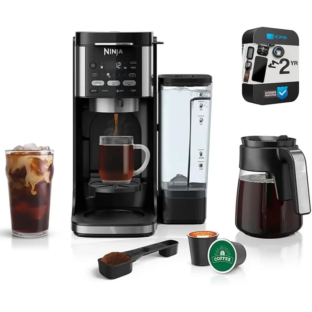 DualBrew Coffee Maker, Black - Renewed with 2-Year Protection Bundle
