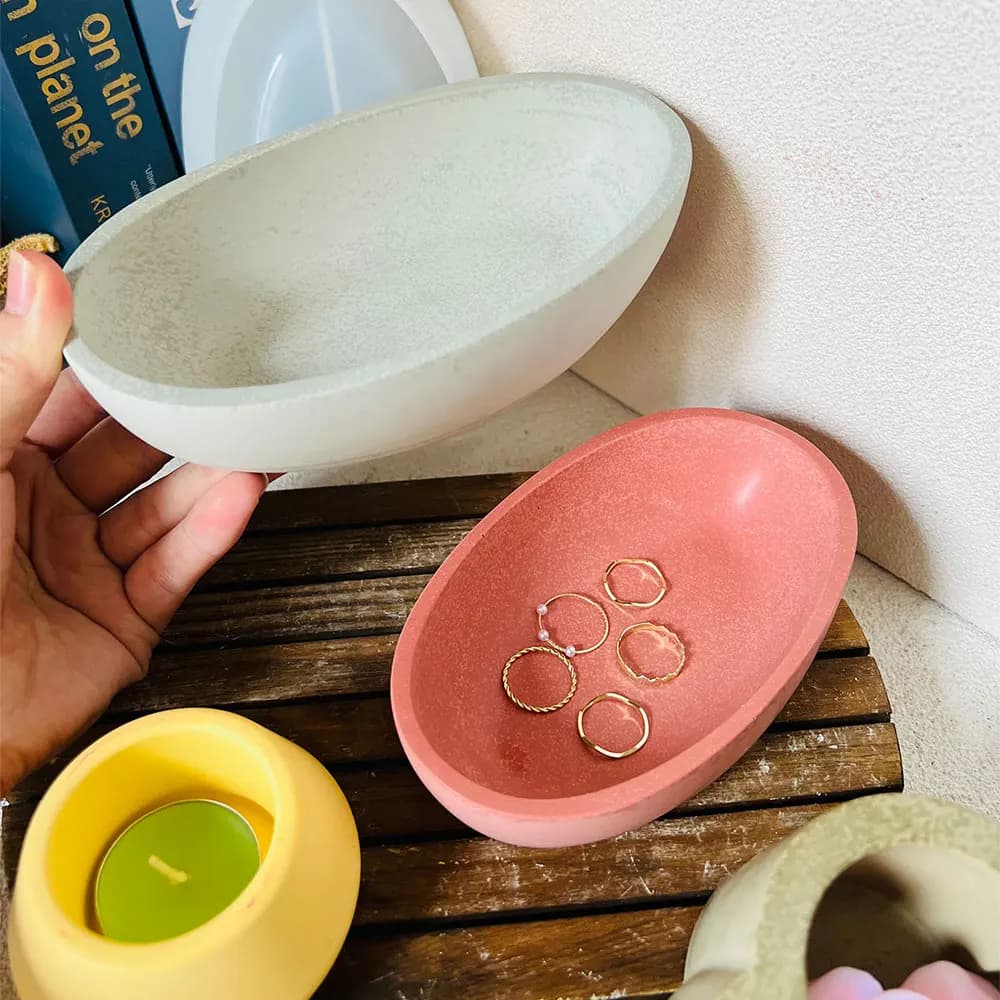 Stampo per candela in cemento a forma di barca, vaso per candele, stampo in silicone per calcestruzzo, ancoraggio, faro, portacandele, gesso, resina, argilla