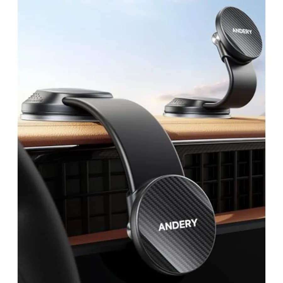 Supporto per telefono da auto per MagSafe [360 ° Supporto per Auto Regolabile in Lega a Memoria di Forma, Forza Magnetica 2400gf, Flessibile, Porta Telefono