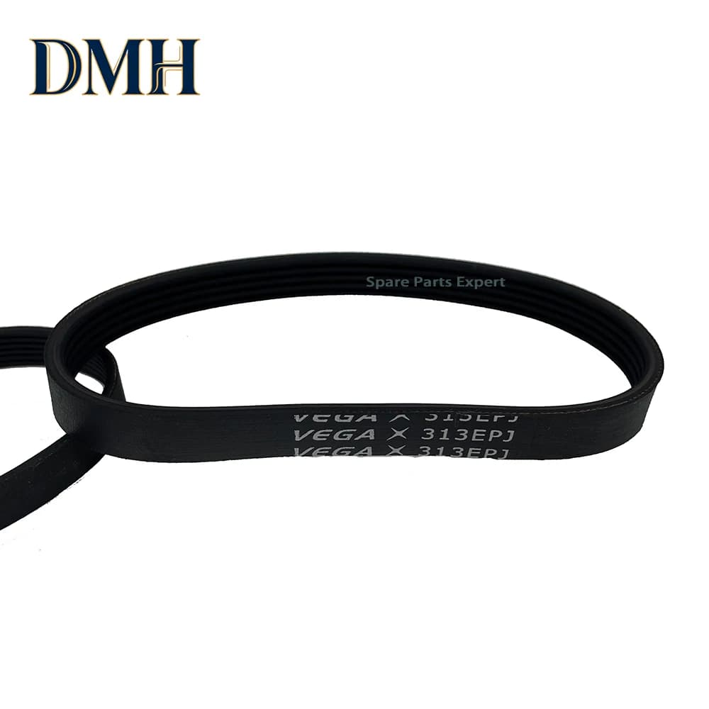 Cinghia di trasmissione in gomma 313EPJ, cinghia elastica 4EPJ313 a 4 nervature, cinghia motore VEGA