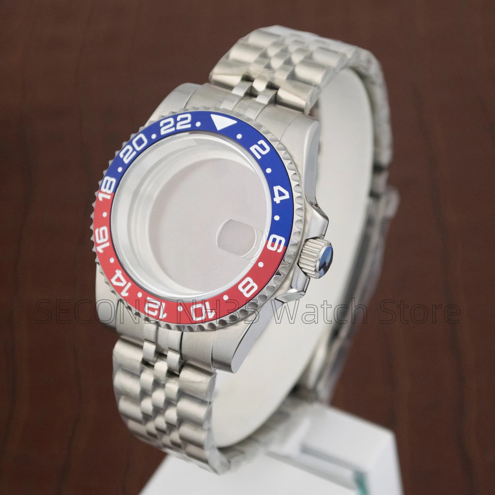 40mm Diver NH35 Case Stainlee Steel Jubilee Strap Sapphire Glass Waterproof For SUB GMT NH34 NH35 NH36 Movement Men Watch Parts