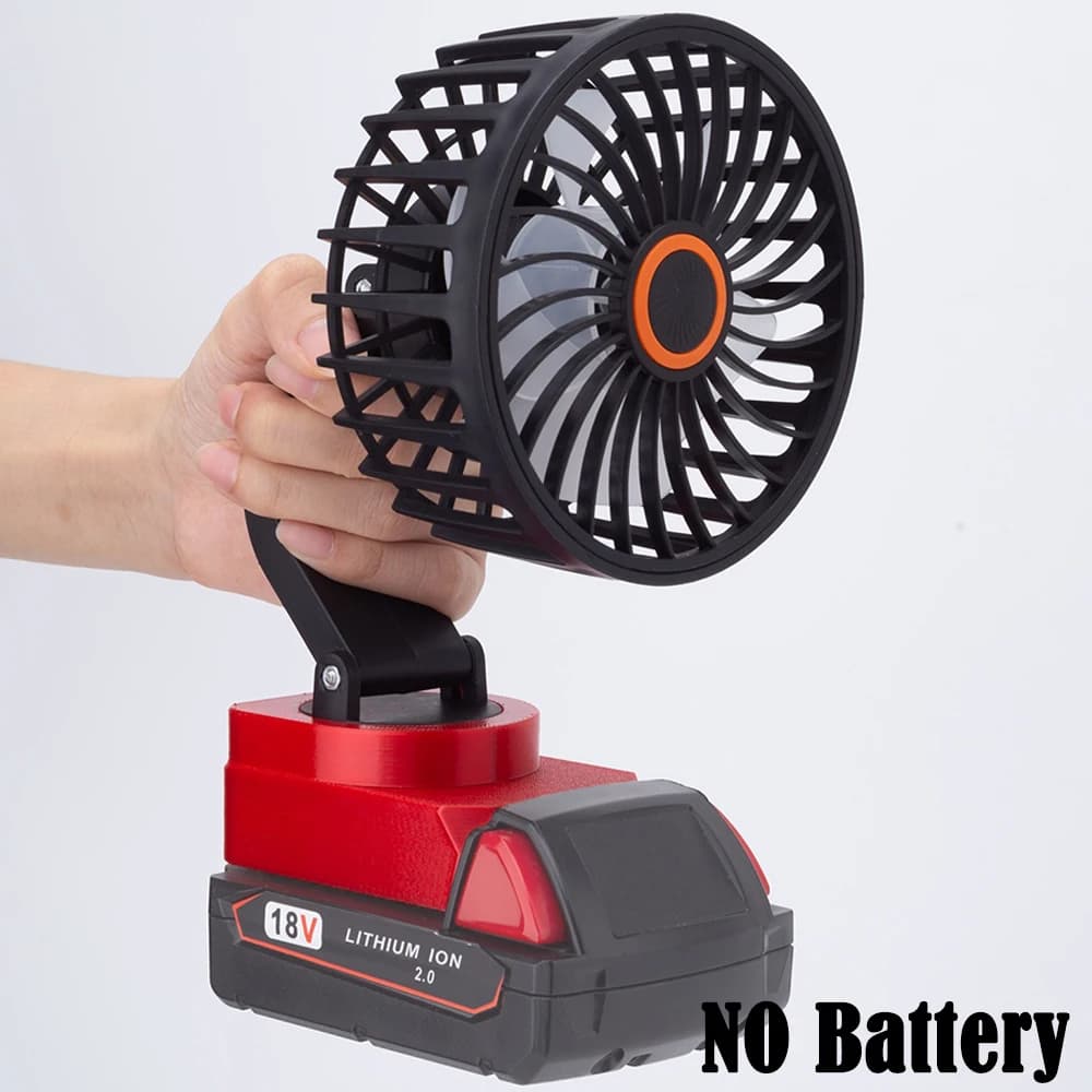 Ventilatore da campeggio portatile per cantiere da officina per Milwaukee 18V Batteria agli ioni di litio Ventola a batteria con strumento nudo (batteria non inclusa)
