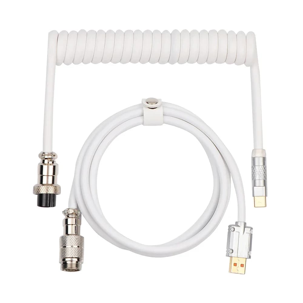 EPOMAKER Puff Aviator Spiral USB Cable Type C Detachable mechanical keyboard cable for Mac/Win/Gamers